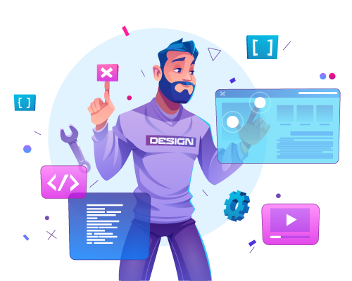 Illustration de développeur Full Stack